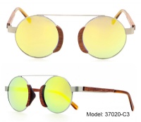 Metal & Wood Sunglasses