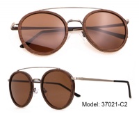 Metal & Wood Sunglasses