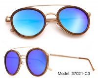 Metal & Wood Sunglasses