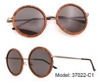 Metal & Wood Sunglasses